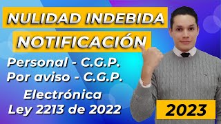 🔴👉✅ NOTIFICACION PERSONAL y Aviso CGP  Ley 2213 de 2022🔥⭕ [upl. by Buddie]