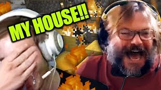 Jack Black BURNED down my Minecraft House [upl. by Roddy]