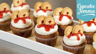 How to Make a Jammie Dodger Cupcake  Cupcake Jemma [upl. by Oscar]