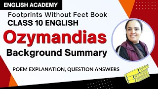 Ozymandias Summary and Background  CBSE Class 10 English Poem 4 [upl. by Leunas]