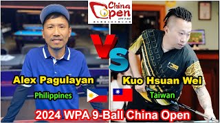 Alex Pagulayan VS Kuo Hsuan Wei  2024 WPA 9Ball China Open [upl. by Mixie70]