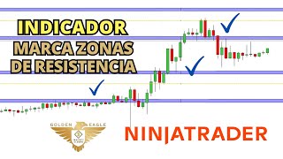 📈Indicador de Zonas de Soportes y Resistencias para NINJATRADER 8✅ NQ Es YM RTY GC y CL [upl. by Aihppa]