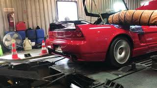 NSX NA1 backfire on dyno new exhaust system [upl. by Sivrahc]