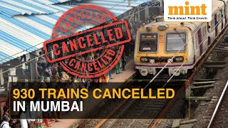 Mumbai Local Alert Railways Cancels 930 Trains In Mumbai  Details [upl. by Lladnarc]