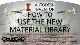 How to Material Library create and add materials  Autodesk Inventor [upl. by Libna]