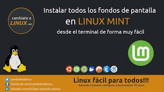 Instalar todos los fondos de pantalla en Linux Mint [upl. by Aehc]