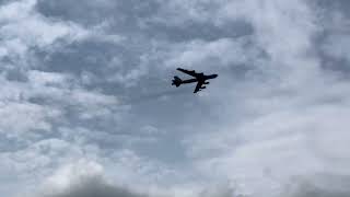 US Airforce B52 bomber flyover at Farnborough July24 [upl. by Dibri]