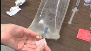 IV Therapy Adding Medication to IV Solution Bag [upl. by Sherourd]