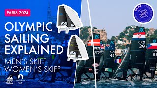 Mens and Womens Skiff  Olympic Sailing Explained [upl. by Atteuqaj]