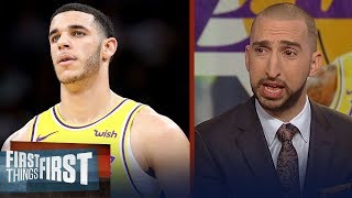 Nick Wright on Lonzo Ball Hes been the worst Laker by far  NBA  FIRST THINGS FIRST [upl. by Dreda785]