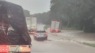 Interstate i64 nashville illinois Closed due to flooding [upl. by Denbrook]