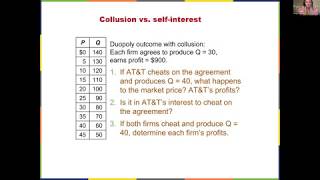 Oligopoly Part 2 Collusion SelfInterest and the Oligopoly Equilibrium [upl. by Osher]