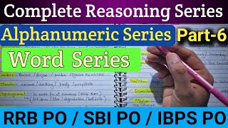 Alphanumeric Series✅WORD SeriesPART 6 PreMains🥵 bankexams2024 sbipo ibpspo rrbpo [upl. by Adnorhs974]