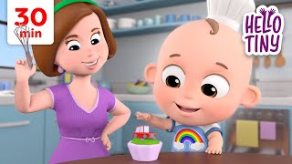 Sweets and Cupcakes Songs 🧁 The Muffin Man and others  Kids Songs and Nursery Rhymes  Hello Tiny [upl. by Schwab]