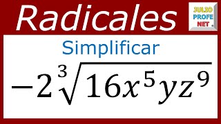 SIMPLIFICACIÓN DE EXPRESIONES CON RADICALES  Ejercicio 3 [upl. by Inama]