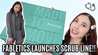 FABLETICS Performance Scrub Unboxing and Try On Haul For Petite Women [upl. by Aidni]