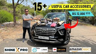 15 Useful Car Accessories ⚡ worth ₹12000  Best Accessories on Amazon India  Motospeed India [upl. by Arymahs]