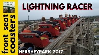 Lightning Racer  Thunder POV HD Hersheypark 2017 Springtime In The Park Front Seat Roller Coaster [upl. by Atikcir]