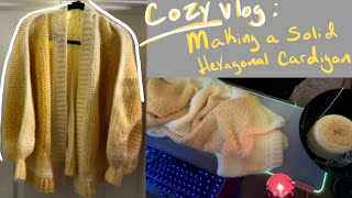 Cozy Crochet Vlog Making a Solid Hexagonal Cardigan and Frogging Projects [upl. by Kylander]