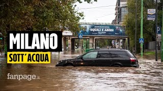 Nubifragio a Milano ed esonda il fiume Seveso i cittadini quotChi ci governa ha altre prioritàquot [upl. by Aivalf]