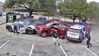 Dallas Police Shoot Armed Suspect After Stolen Pickup Truck Rams Cruisers [upl. by Eatnad640]