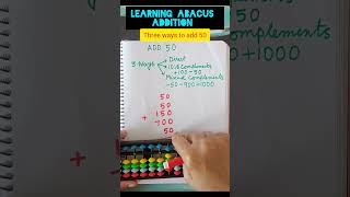 LEARNING ABACUS  ADDITION  THRE ways to add 50 abacusmaths maths magic [upl. by Zulema]