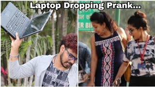 Expensive LAPTOP Dropping Prank HertAttck wala Reactions Prank In India FUNKY TV [upl. by Dafna]