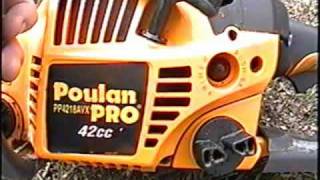 Start UP amp Test Run Of The Poulan Pro Chainsaw MODEL PP4218AVX [upl. by Klayman]