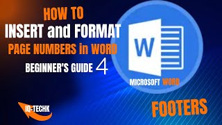 Formating page numbers in a Word document  Microsoft Beginners [upl. by Favian]