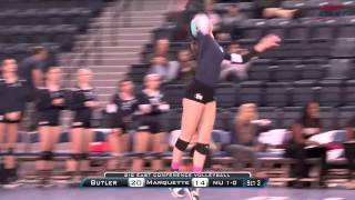 2013 Big East Conference Volleyball Tournament  Butler vs Marquette Highlights [upl. by Eatnuahs]