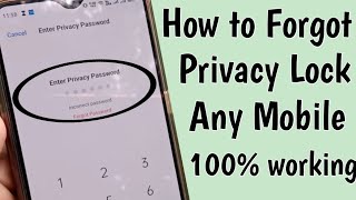 How to forgot privacy password in any android 2022  Privacy Password Tricker Amit  Unlock Applock [upl. by Dorris403]