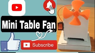 How to make Mini Table Fan science project table fan [upl. by Flore]