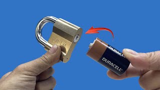 Crazy way to open any lock without a key Tricks the easy way [upl. by Elakram264]