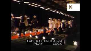 Late 1970s Fashion Show Chiffon Dresses Floppy Hats Dog on Catwalk [upl. by Madonia]