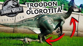 TROODON e OLOROTITAN ALFA CAÇA ANIMAÇÕES e TROODON vs RAPTOR  Jurassic World Evolution  PTBR [upl. by Isolt]