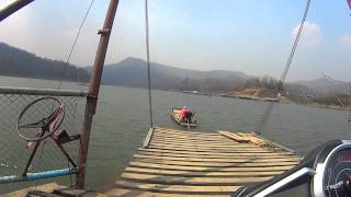 Speed Triple on Ferry at Sirikit Dam Northern Thailand [upl. by Leiuqese863]