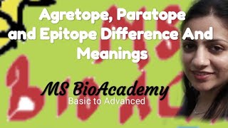 AGRETOPE EPITOPE AND PARATOPE DIFFERENCEin English [upl. by Howlyn591]