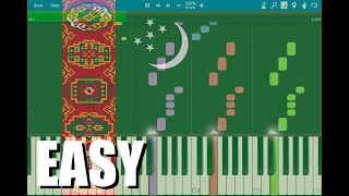 Turkmenistan National Anthem 19972008  EASY PIANO [upl. by Vivi]