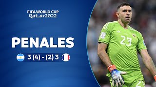 TANDA DE PENALES  ARGENTINA 3 4  3 2 FRANCIA  FINAL CATAR 2022 [upl. by Palmira553]