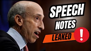 SEC Chairman Gary Genslers Speech Notes Leaked [upl. by Newra]