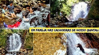 BANHO DE CACHOEIRA EM FAMÍLIA NO NOSSO QUINTAL [upl. by Eivlys]