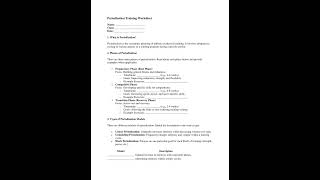 Periodization Training Worksheet exam [upl. by Yeltihw]