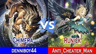 Chimera Vs Runick White Forest  denniboy44 Vs AntiCheaterMan  High Rated  Dueling Book [upl. by Schreiber810]