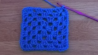 Basic Granny Square  Crochet Tutorial for Beginners [upl. by Gausman]