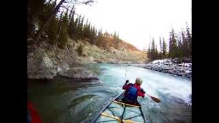 Kananaskis River with the 175 foot Wenonah Cascade tripping canoe Halloween 2013 [upl. by Yeorgi]