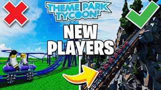 BEST TIPS for New Theme Park Tycoon 2 Players  Beginners Guide [upl. by Nyladnor]