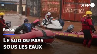 Brésil Poursuite des opérations de secours suite aux fortes pluies  AFP [upl. by Lorrayne]