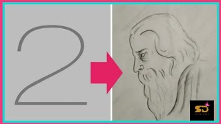 How to draw rabindra nath tagore  rabindra nath tagore drawing from 2 Easy Rabindranath drawing [upl. by Behm]