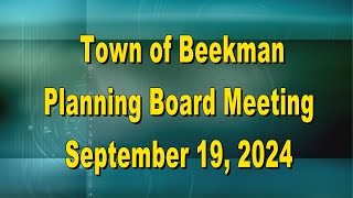 Beekman Planning Board 9 19 24 [upl. by Alden]