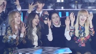 161226 블랙핑크 BLACKPINK 빅뱅에라모르겠다 무대 리액션제니로제지수리사 직캠 Fancam 2016 가요대전 by Mera [upl. by Wexler]